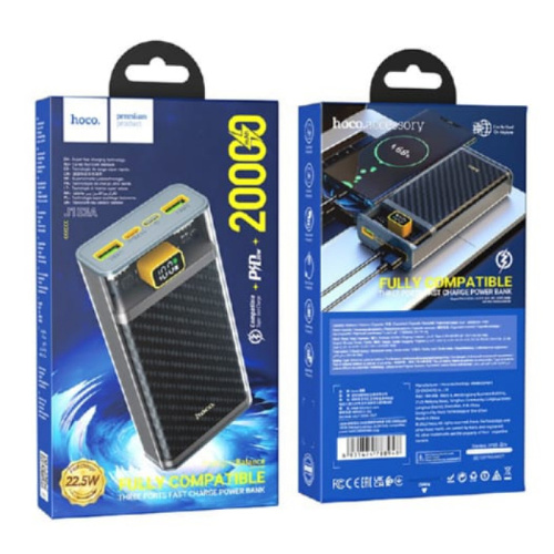 Пзу hoco j103a 20000mah (pd20w/qc3.0/22.5w) прозрачный