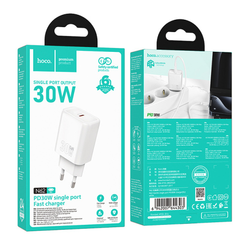 Сзу hoco n62 pd 30w белое