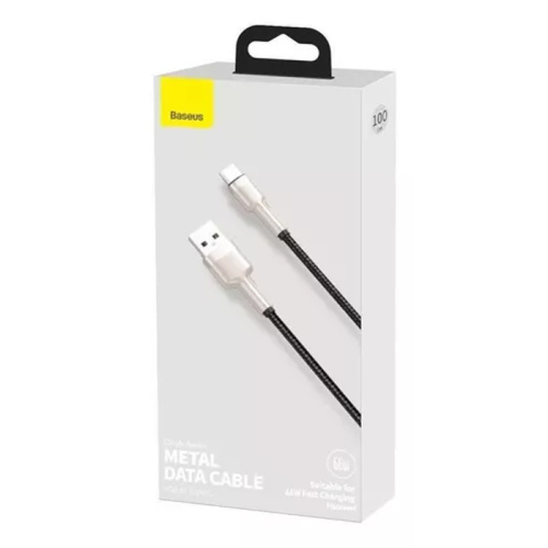 Кабель baseus metal cafule u/с 66w 1m черный (cakf000101) 