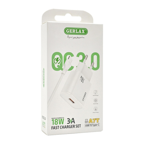 Сзу gerlax a7t type-c (18w) белое