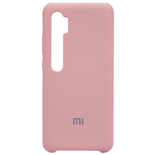 Чехол силикон silicone cover аналог xiaomi mi note 10 lite розовое золото
