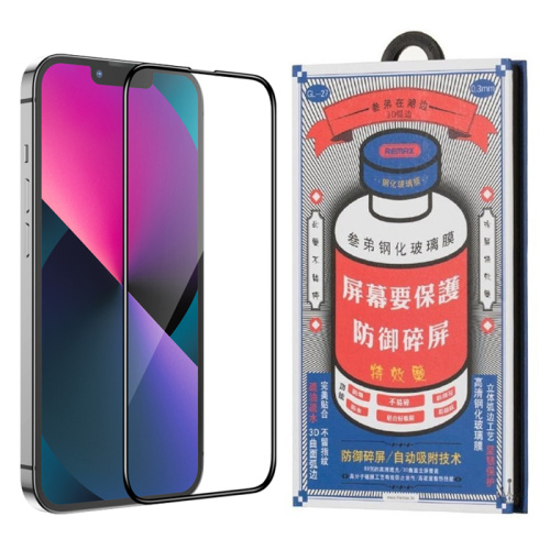 Стекло remax gl-27 3d blue для iphone 14 pro (6.1) черное