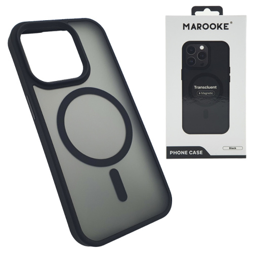 Чехол-крышка marooke transcluent magnetic для iphone 14 pro max black