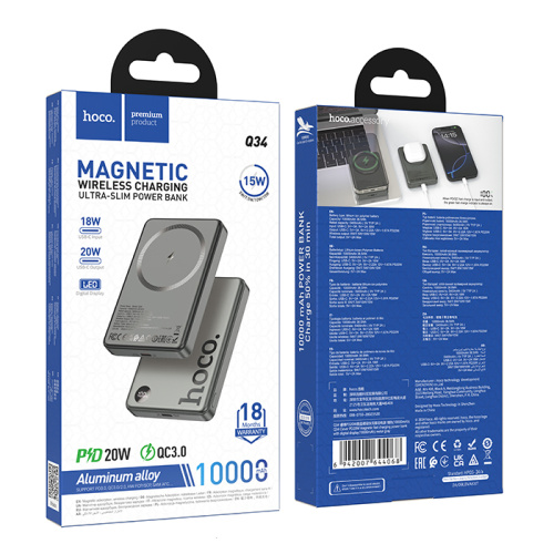 Пзу hoco q34 10000mah (pd20w) серый