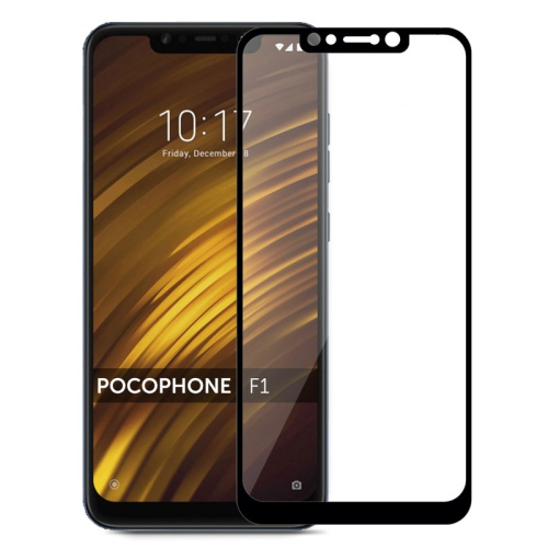 Стекло full glue mq xiaomi pocophone f1 без упаковки черный