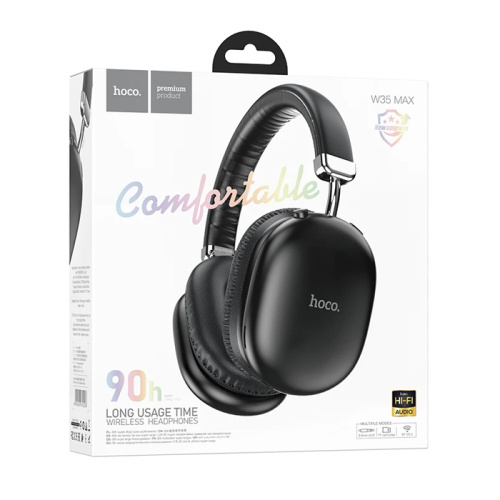 Беспроводные наушники hoco w35 max с микрофоном 90h (большие) черные