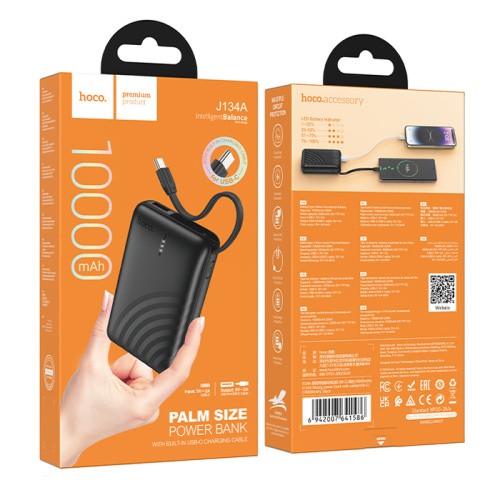 Пзу hoco j134a 10000mah type-c черный