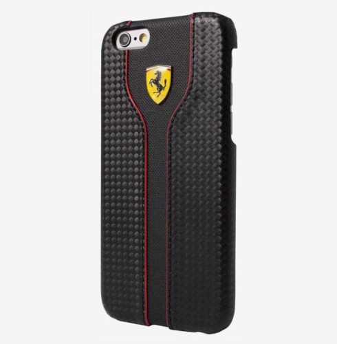 Чехол-крышка ferrari fest2hcp6bk для iphone 6/6s карбон черная