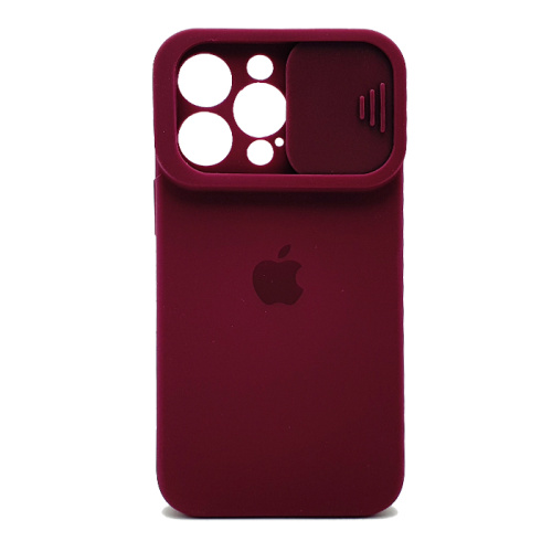 Чехол-силикон protect camera для iphone 13 pro (6.1) в упаковке бордовый 