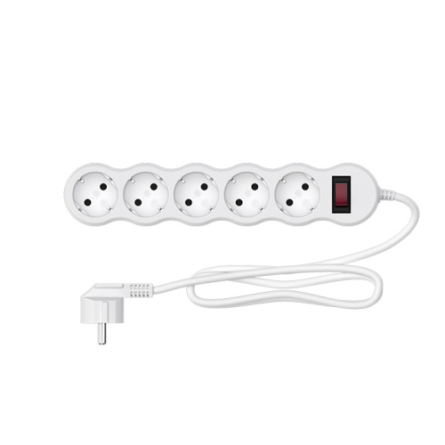 Сетевой фильтр maxvi sp-230 2300вт (5 розеток) 3м белый