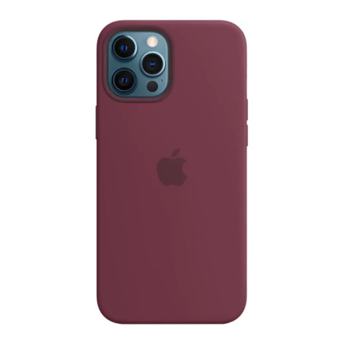 Чехол-силикон silicone case аналог для iphone 12 pro max (6.7) бордовый