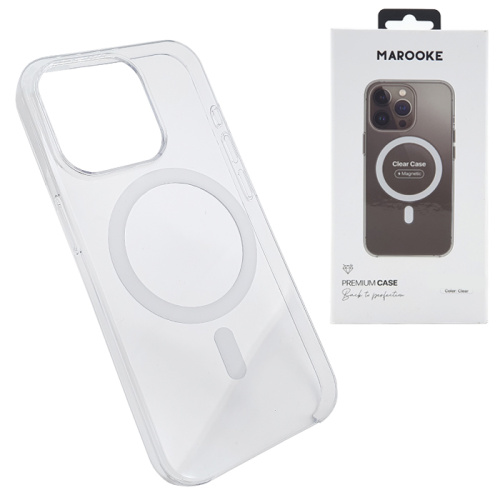 Чехол-крышка marooke clear case magnetic iphone 15 pro прозрачный