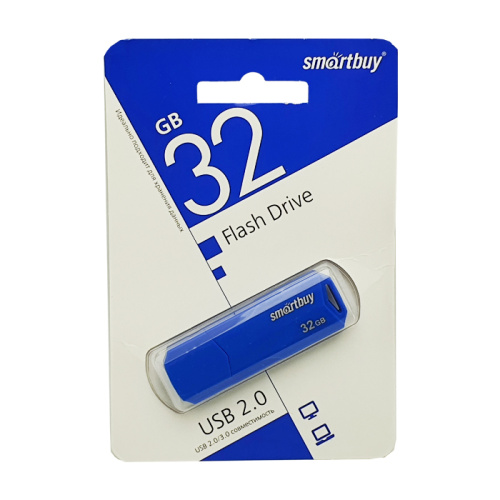 Usb 32gb* smartbuy clue синий