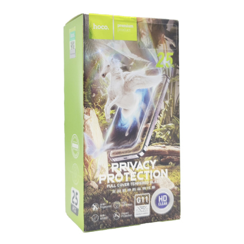 Стекло защитное hoco g11 privacy protection для iphone 13pro max черное (антишпион)