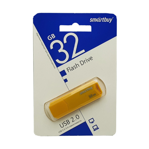 Usb 32gb* smartbuy clue жёлтый