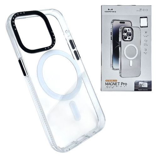 Чехол-крышка keephone magnet pro (magsafe) для iphone 15 pro прозрачный