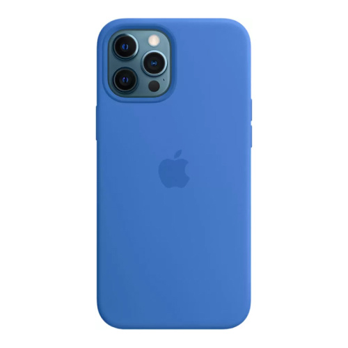 Чехол-силикон silicone case аналог для iphone 12 pro max (6.7) синий