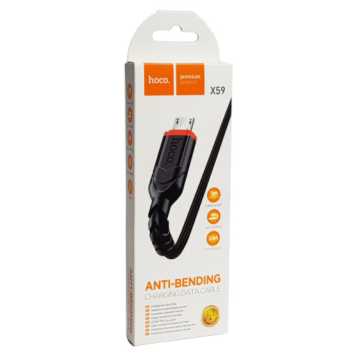 Кабель usb hoco x59 micro 1m черный (***)