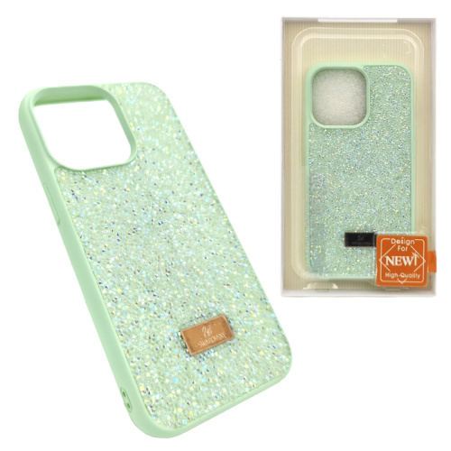 Чехол крышка swarovski lite камни для iphone 13 (6.1) бирюзовый