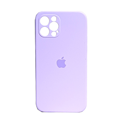 Чехол-силикон silicone case аналог (cam.protec) для iphone 12 pro max светло-сиреневый