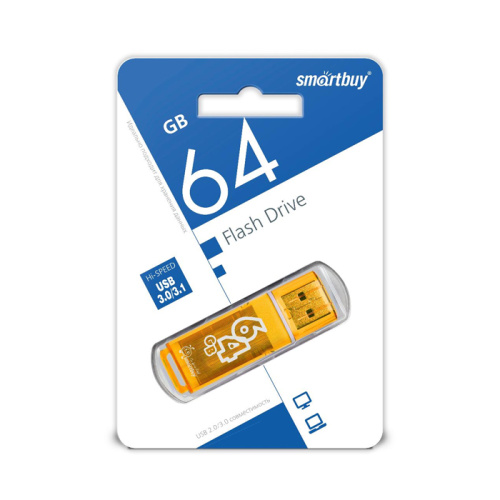 64gb usb smartbuy glossy оранжевая