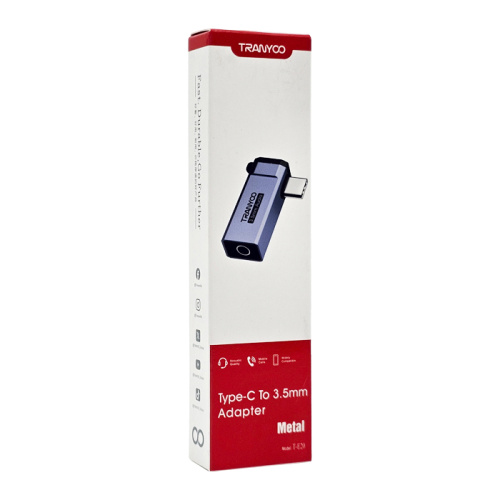 Переходник tranyoo t-e20 type-c/3.5mm черный