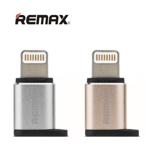 Переходник remax ra-usb2 micro/lightning золото