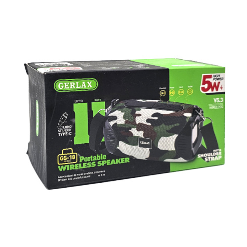 Колонка gerlax gs-18 (5w) камуфляж