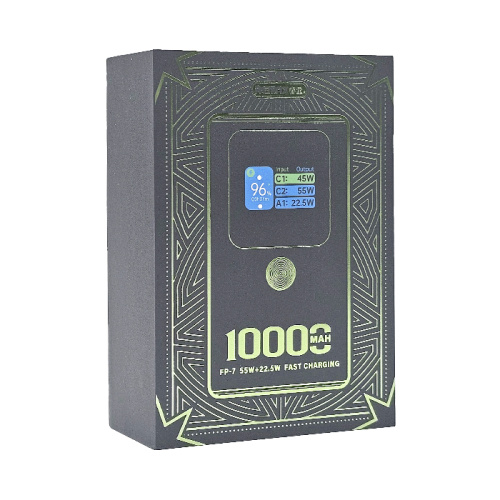 Пзу remax fp-7 55w+22.5w 10000mah серый