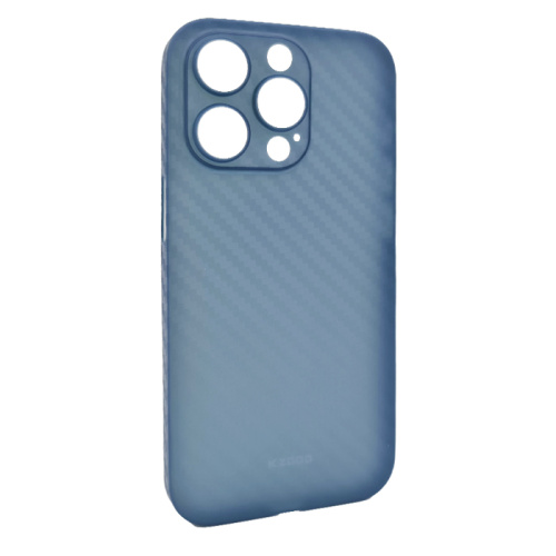 Чехол крышка kzdoo air carbon для iphone 14 pro (6.1) синий