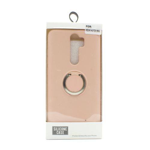 Чехол-силикон silicone case с кольцом xiaomi redmi note 8 pro розовый