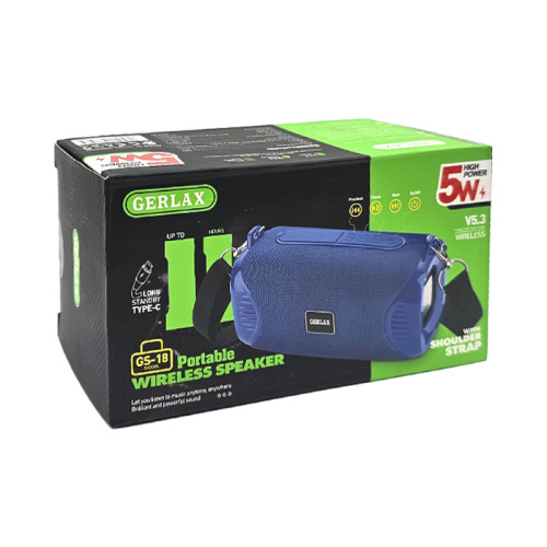 Колонка gerlax gs-18 (5w) синяя