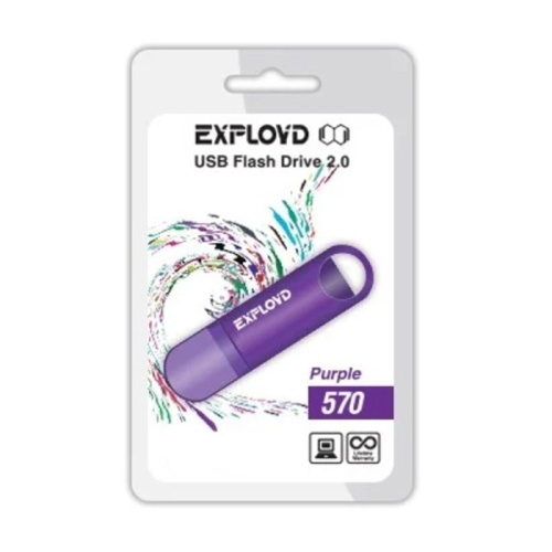 64gb usb exployd 570 пурпурная