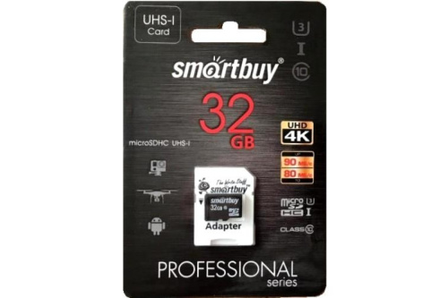 Micro sd 32gb smartbuy class10 uhs-i 90/70mb/s