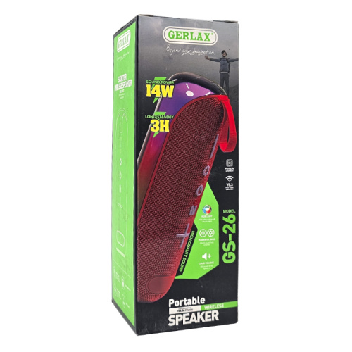Колонка gerlax gs-26 (14w) красная
