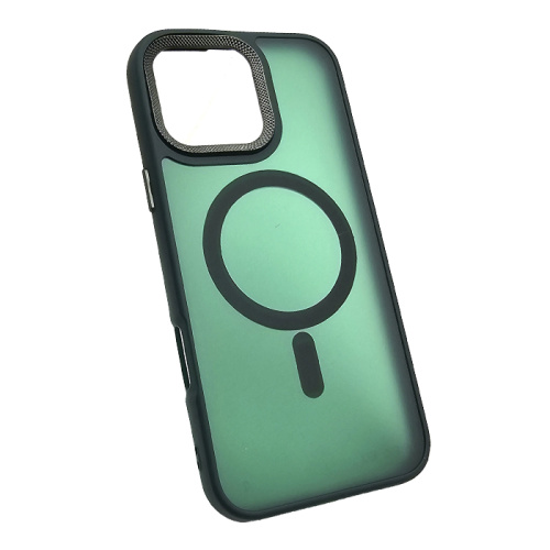 Чехол крышка magnetic collection mil-std для iphone 16 pro max зеленый