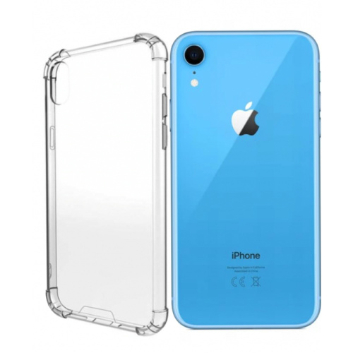 Чехол-силикон clear case противоуданый для iphone xr (6.1) прозрачный