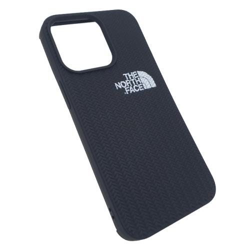 Чехол-силикон the north face зигзаг для iphone 14 pro черный