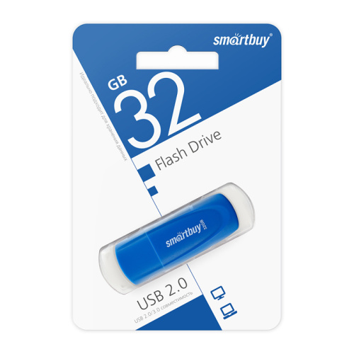 32gb usb smartbuy scout синий