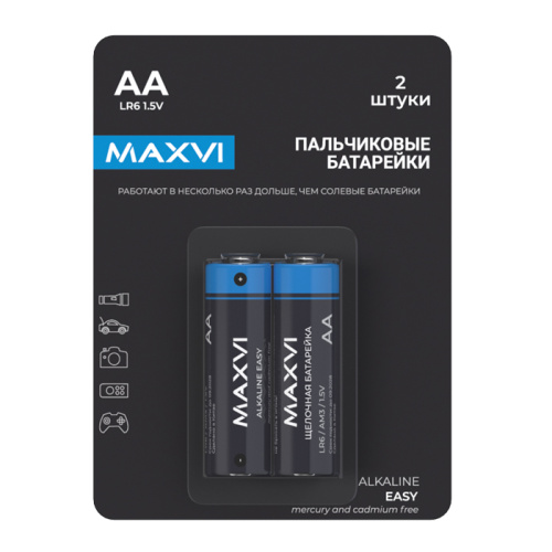 Щелочная батарейка maxvi mblr6es2 aa (lr6)