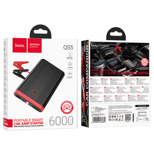 Пуско-зарядное устройство hoco qs5 6000mah черная