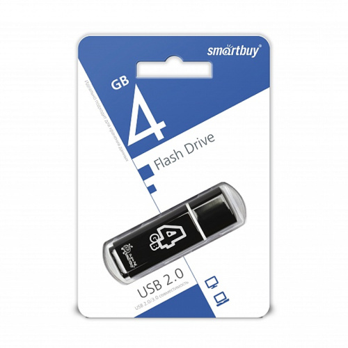 4gb usb smartbuy glossy черная