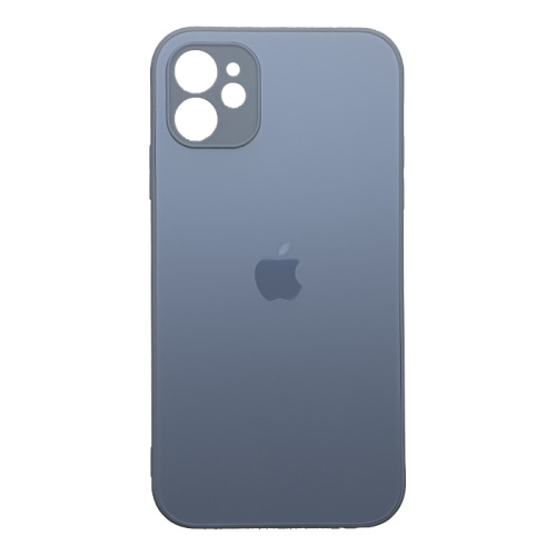 Чехол-силикон silicone case стекло (cam.protec) для iphone 11 (6.1) голубой