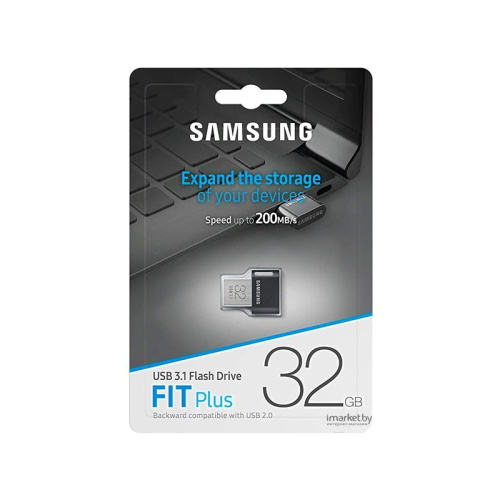 Usb 32gb* Samsung fit plus черная