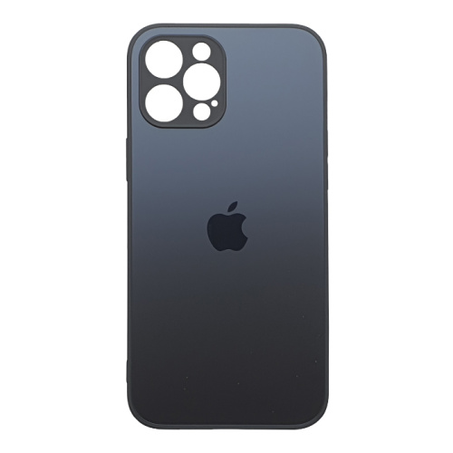 Чехол-силикон silicone case стекло (cam.protec) для iphone 12 pro (6.1) темно-серый