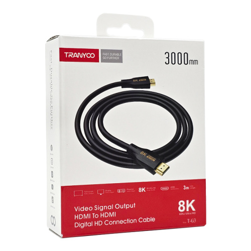 Кабель tranyoo t-g3 hdmi/hdmi 8k/3m черный
