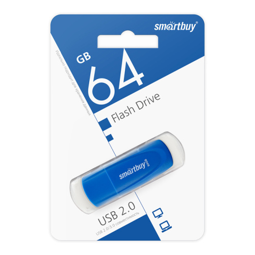 64gb usb smartbuy scout синяя