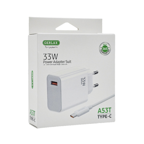 Сзу gerlax a53t type-c (usb/33w) белое